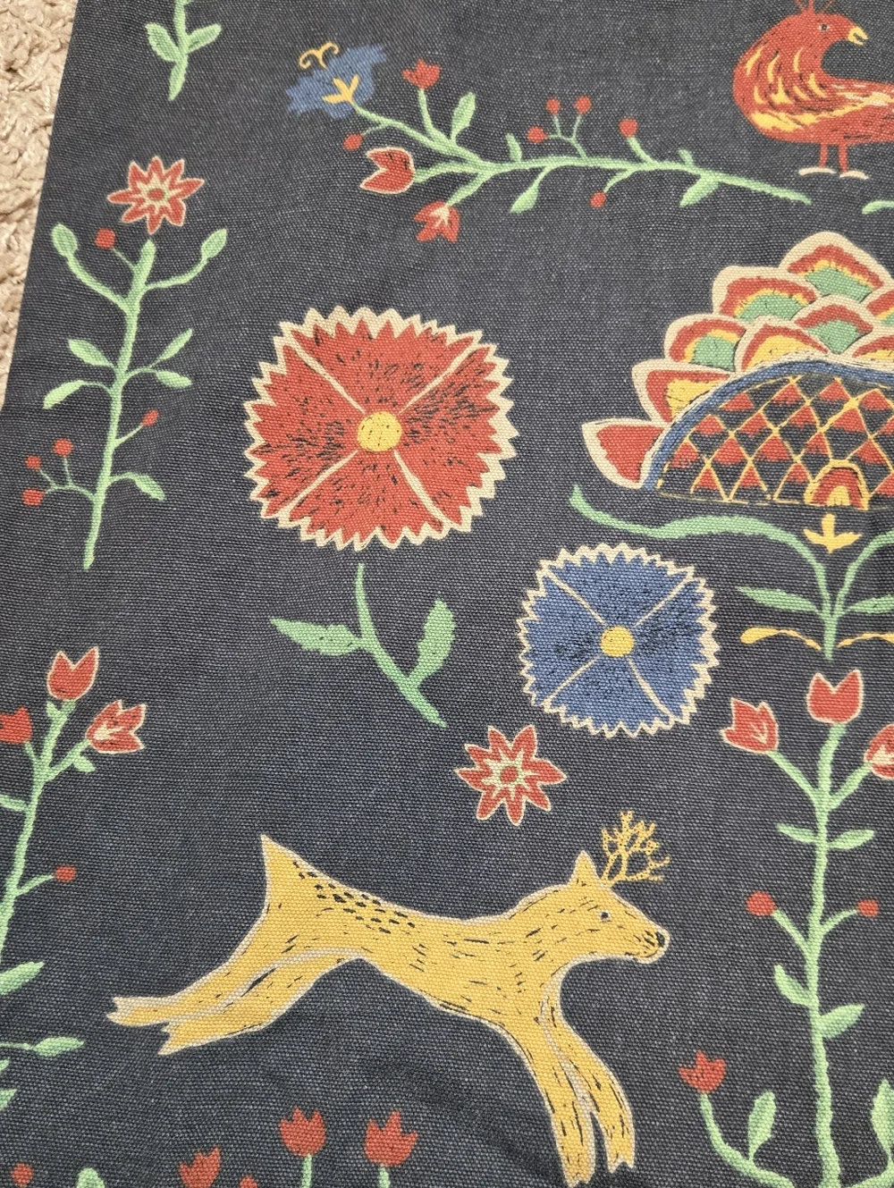 Ikea Renrepe Folk art Pillow cover